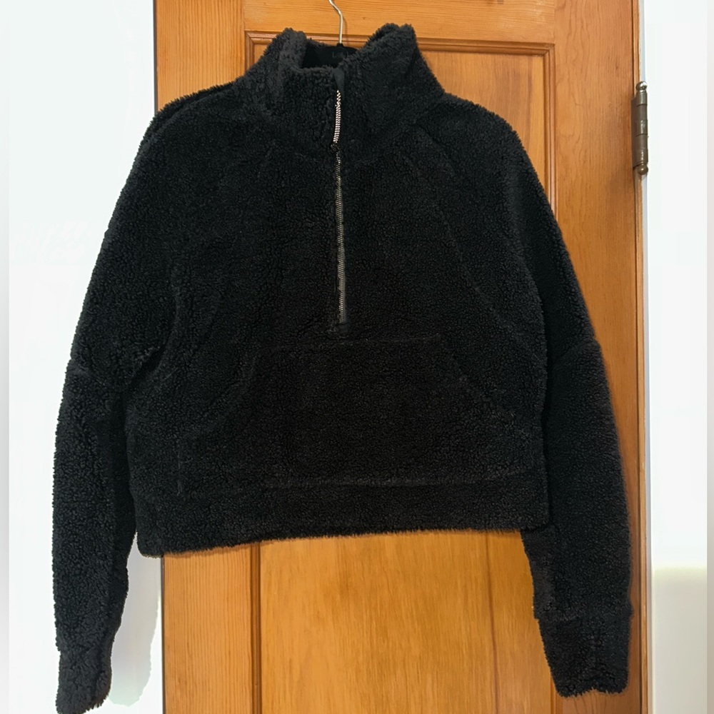 Lululemon 1/4 Zip Sherpa Fleece Cropped Jacket size XS/S